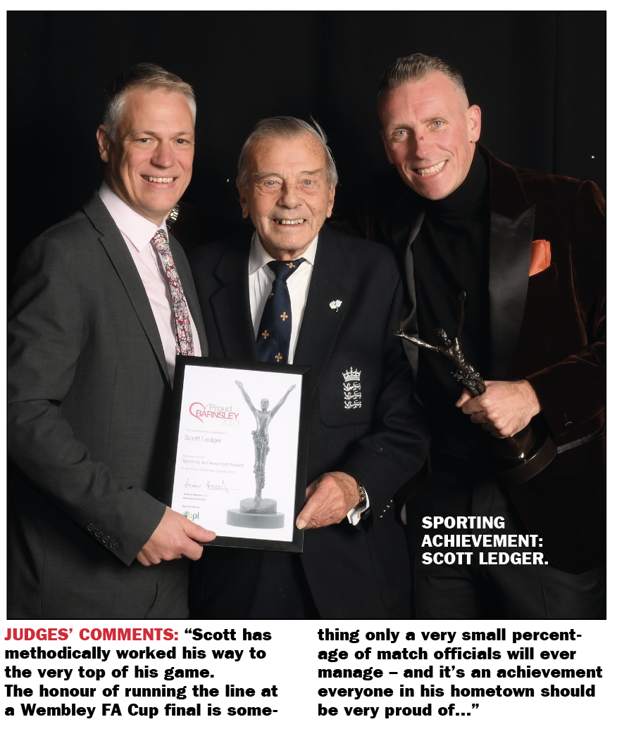 Proud of Barnsley Awards 2023:Sporting Achievement, winner Scott Ledger